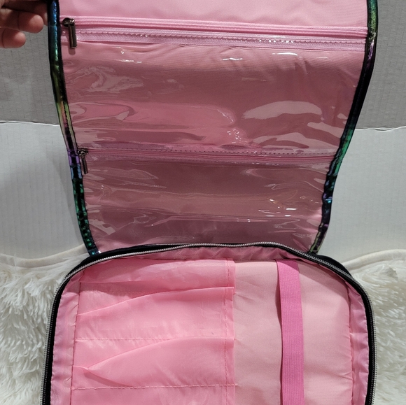 Juicy Couture Black & Rhinestones Logo Cosmetic  Bag, Makeup Case, Toiletry Bag - Picture 5 of 7